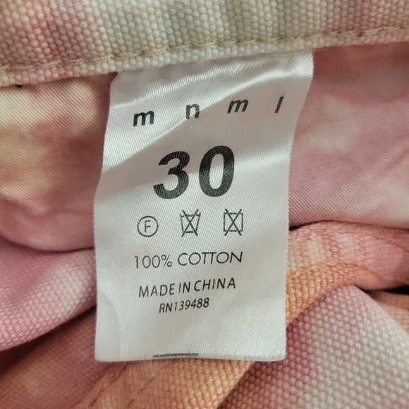 MNML Pink Tie Dye Snap Pants Size 30 - Picture 8 of 8